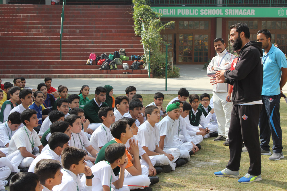 Celebrated footballer Mehraj-ud-Din Wadoo organizes football training session